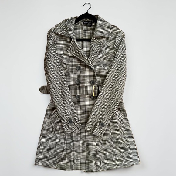 Rampage Jackets & Blazers - Rampage Light Plaid Trench Coat